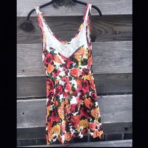 PacSun Floral Sleeveless Dress With Lace